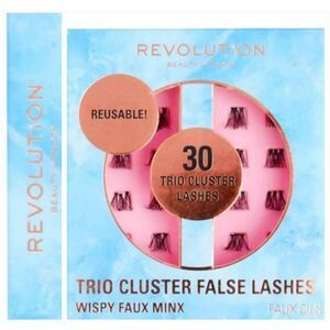Makeup Revolution Reusable Trio Cluster False Wispy Faux Mink Lashes